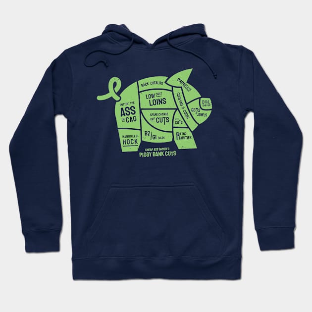 Cheap Ass Gamer's Piggy Bank Cuts Hoodie by FlatpackJack